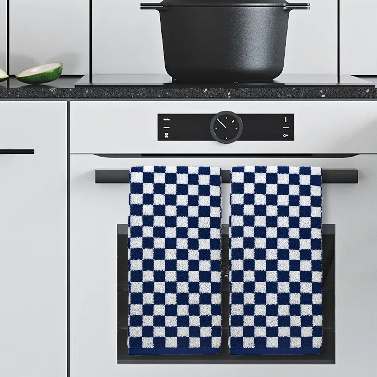 Jacquotha Checkered Hand Towels 4 Pack, Cotton Decorative Bathroom Hand Towel for Kitchen Decor, for Her Women Girls Gifts, 13" x 29"