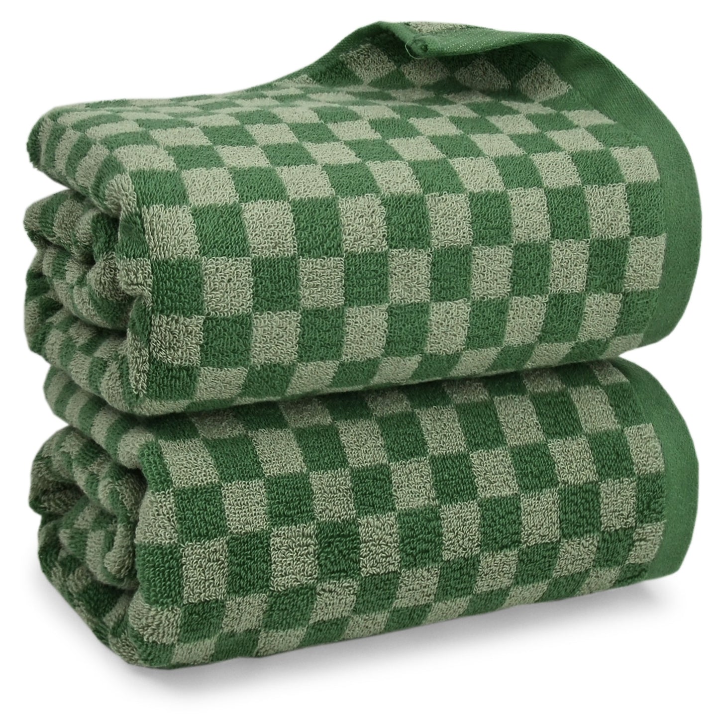 Jacquotha Luxury Bath Towels for Bathroom Checkered (54x28 Inches) - Cotton Soft Absorbent Shower Towels 2 Pack Daily Use Lightweigt, Quick Dry, Decorative