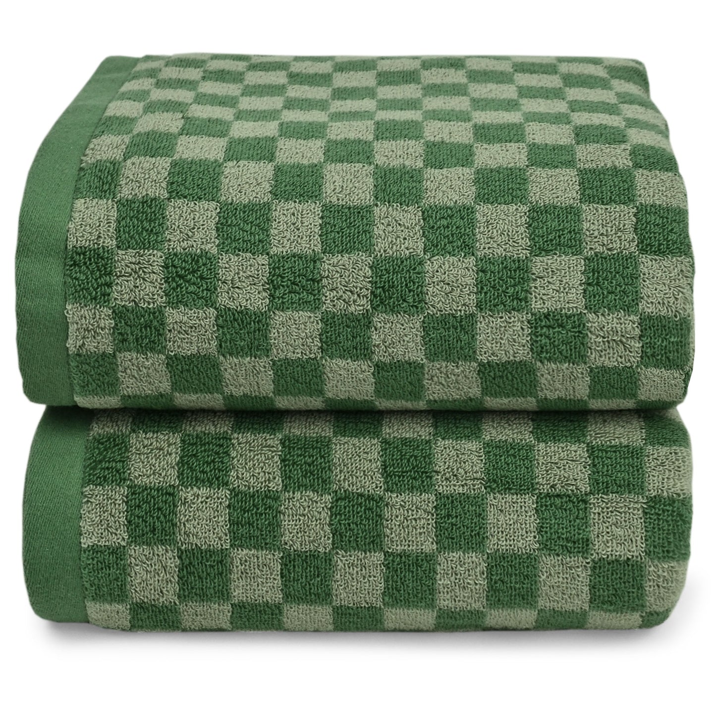 Jacquotha Luxury Bath Towels for Bathroom Checkered (54x28 Inches) - Cotton Soft Absorbent Shower Towels 2 Pack Daily Use Lightweigt, Quick Dry, Decorative