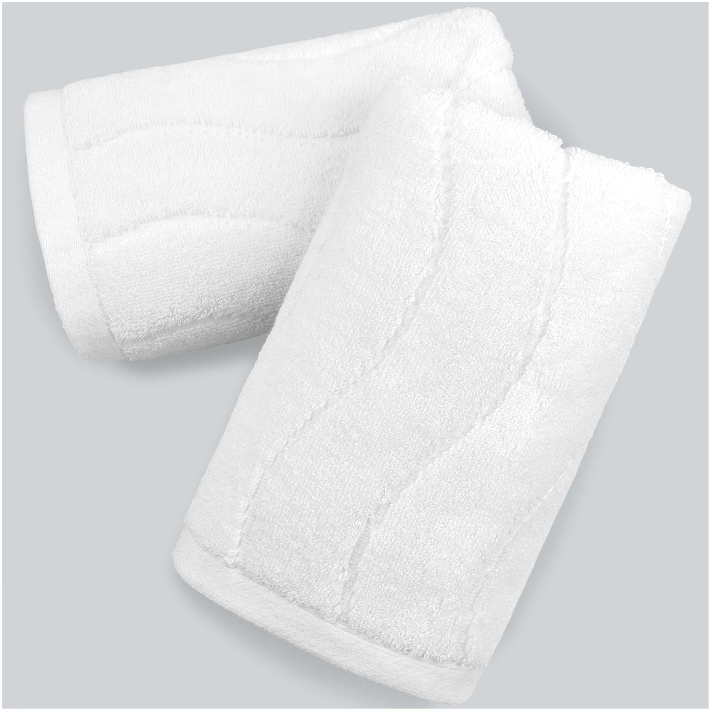 Jacquotha Wavy Striped Cotton Hand Towels, Set of 2, Dry Your Hand Instantly, 13x29 Inches, Mustard Kitchen Bathroom Towel