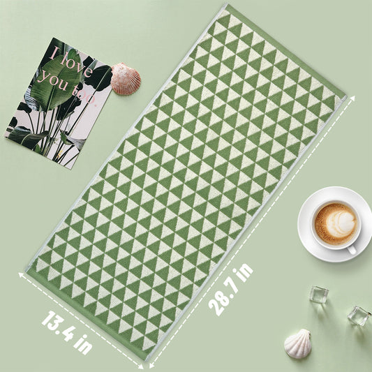 Hand Towels for Bathroom & Kitchen with Geometric Triangle, Cotton Quick Dry Towels for Hand Face Hair 13x29 Inches, Modern & Farmhouse