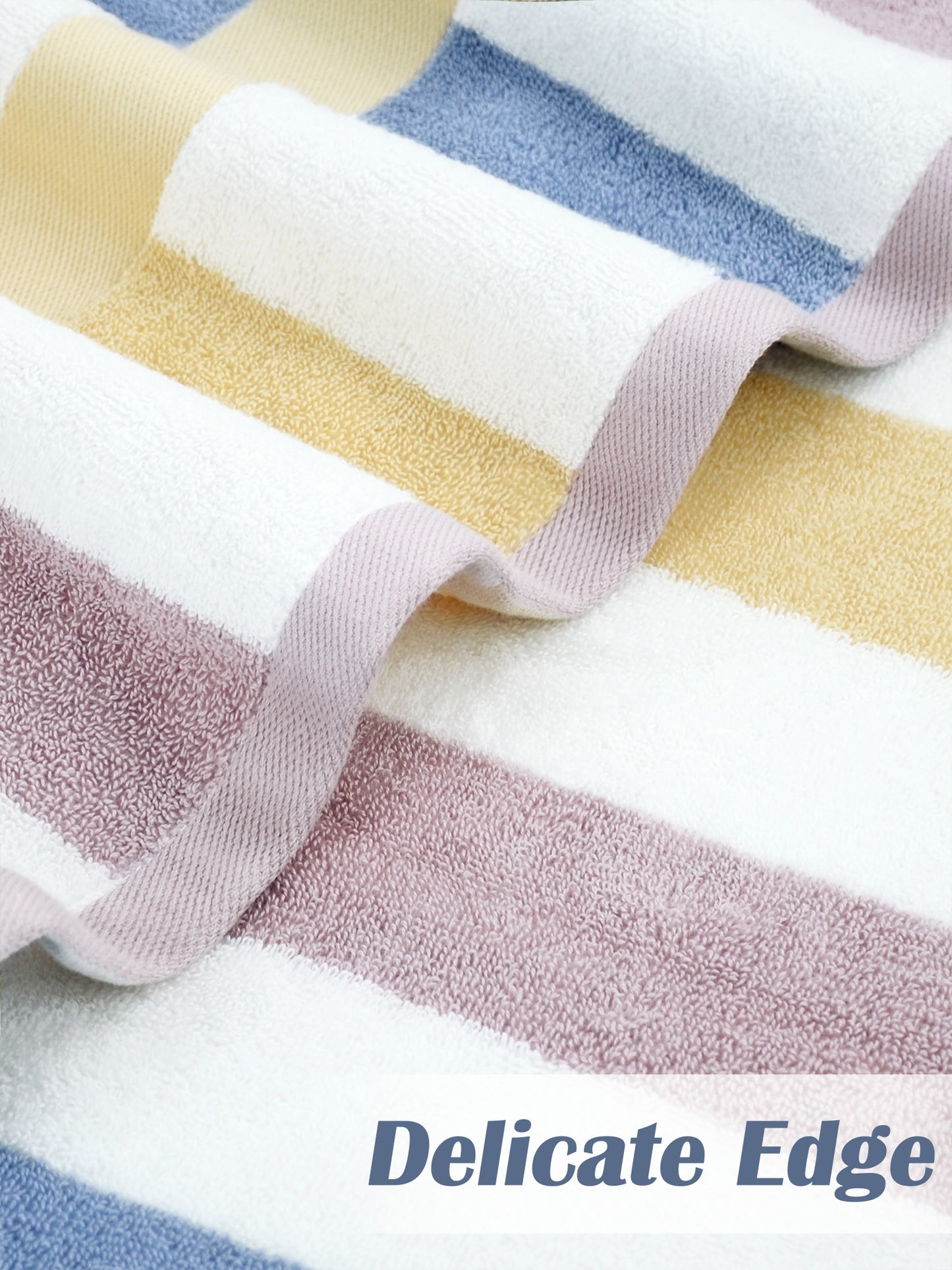 Jacquotha Stripe Shower Towels 2 Pack, Super Absorbent Quick Dry Bathroom Towels for Daily Use, Large Bath Towels Set for Men Women, 55 x 27.5 Inches