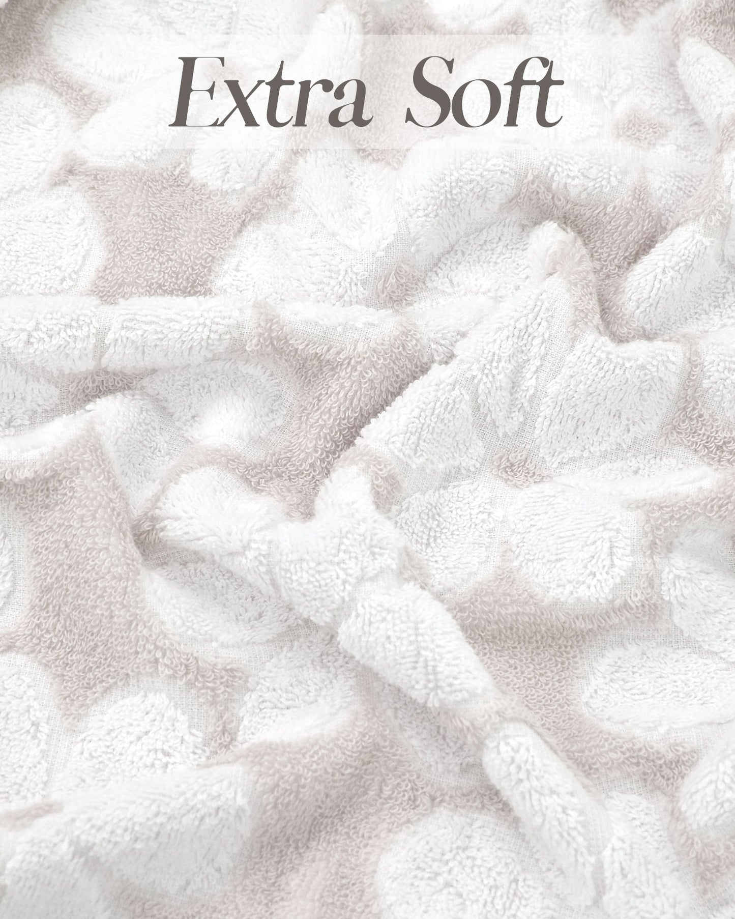 Jacquotha Soft Bath Towels 2 Pack, Super Absorbent Shower Towels 27.5x55 Inches, Cute Floral Jacquard Bathroom Set, Cotton