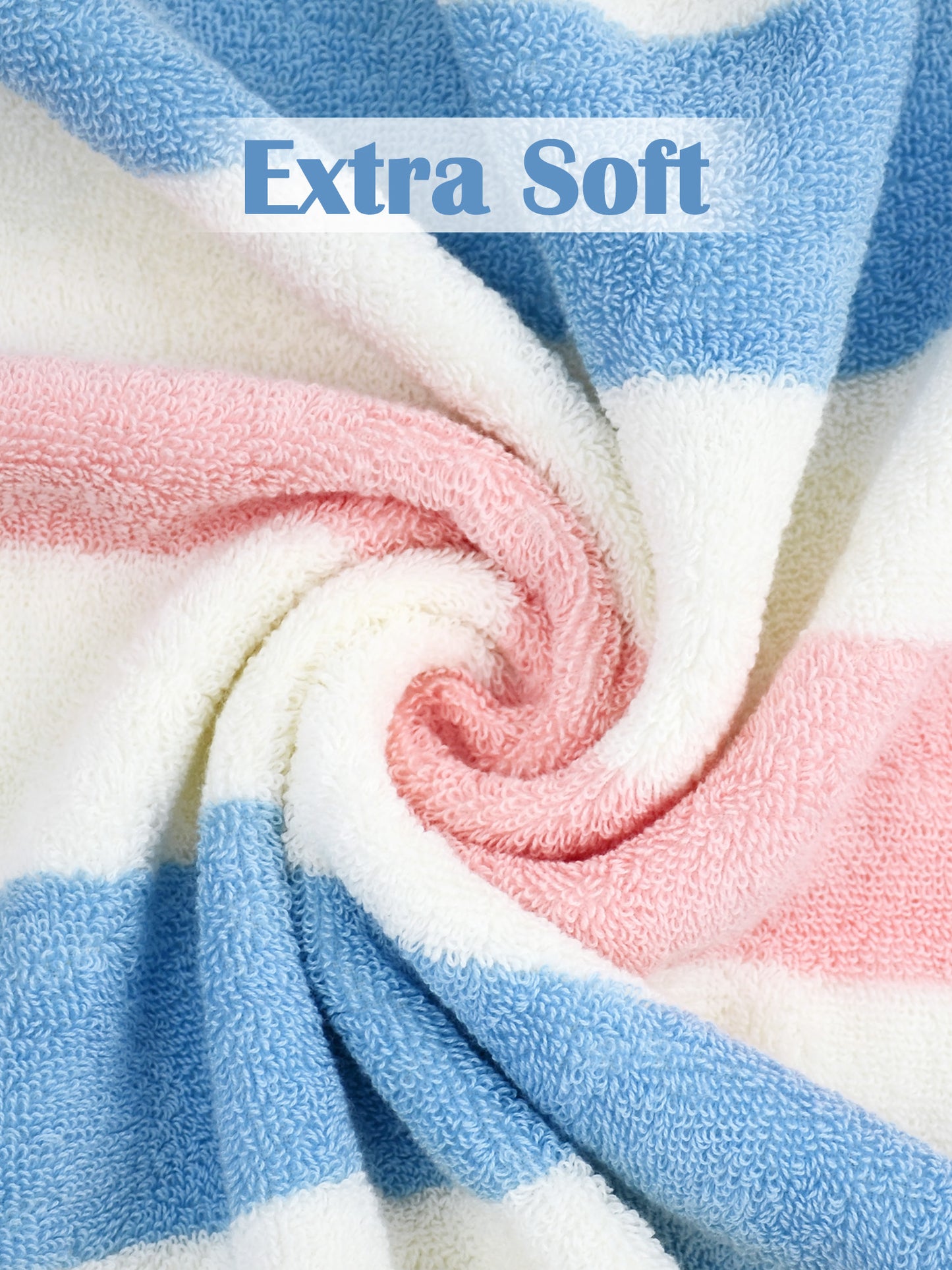 Jacquotha Stripe Shower Towels 2 Pack, Super Absorbent Quick Dry Bathroom Towels for Daily Use, Large Bath Towels Set for Men Women, 55 x 27.5 Inches