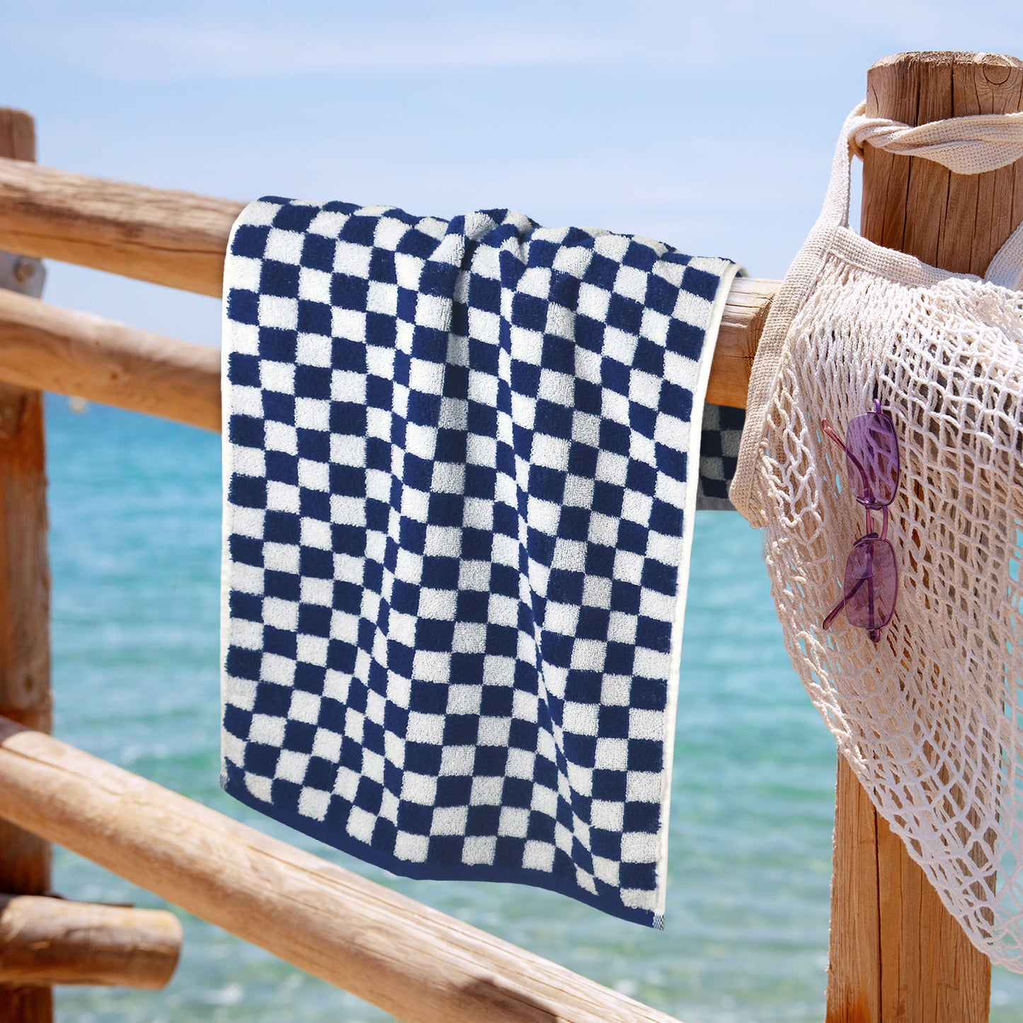 Jacquotha Checkered Hand Towels 4 Pack, Cotton Decorative Bathroom Hand Towel for Kitchen Decor, for Her Women Girls Gifts, 13" x 29"