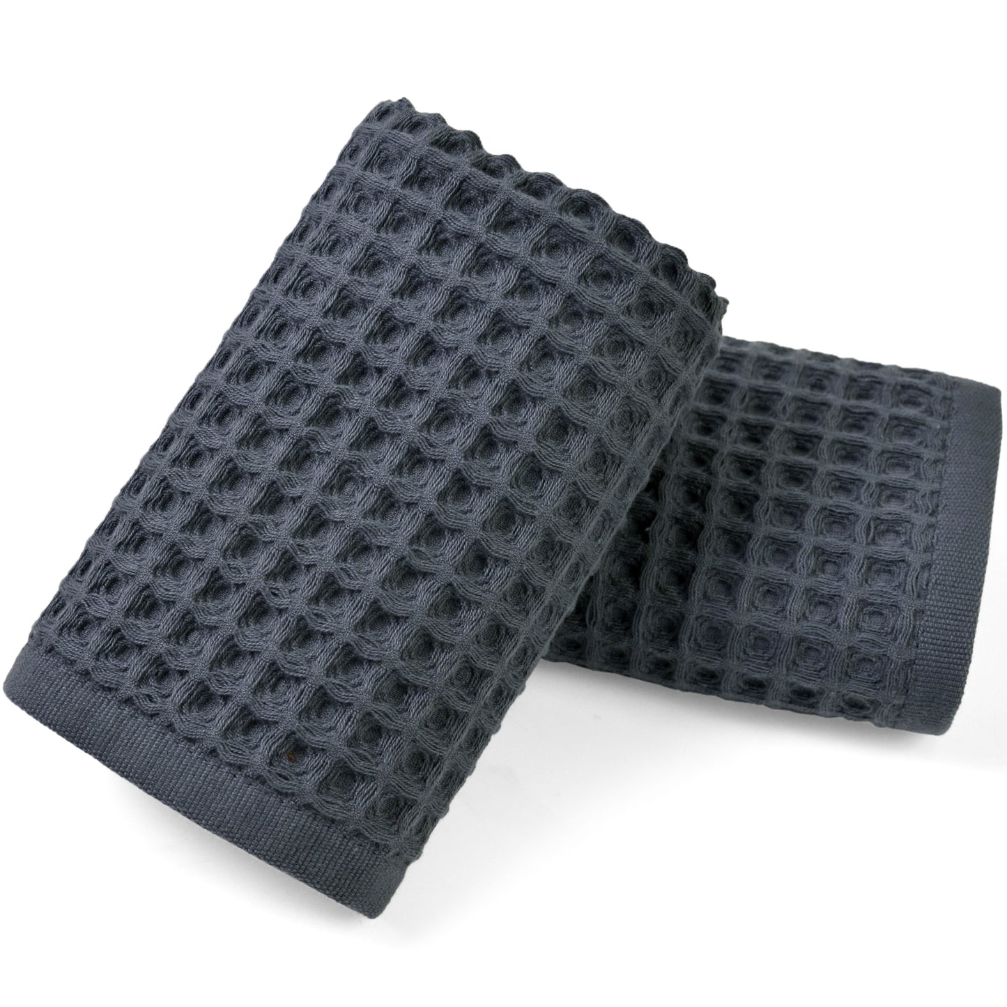 Jacquotha Waffle Hand Towels 2-Piece – Cotton, Quick Dry, Lint Free, 13” x 29”