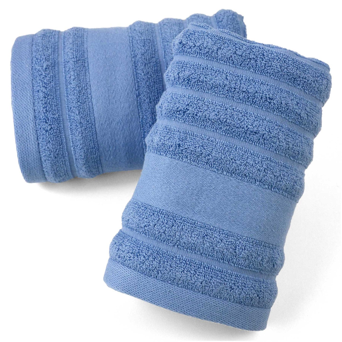 Jacquotha 2-Pack Hand Towels Ribbed – Kitchen & Bathroom Premium Cotton Towels 13” x 29”, Soft and Quick Drying 480 GSM