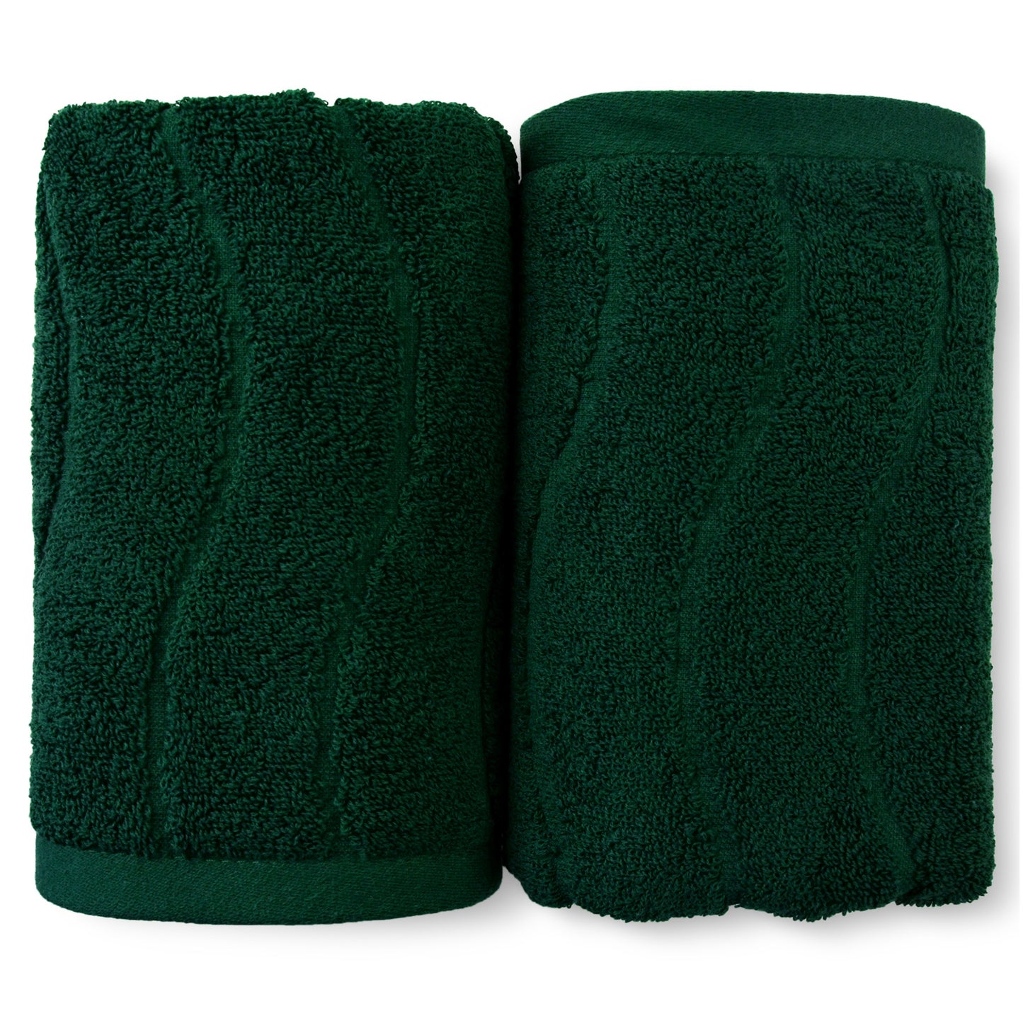 Jacquotha Wavy Striped Cotton Hand Towels, Set of 2, Dry Your Hand Instantly, 13x29 Inches, Mustard Kitchen Bathroom Towel