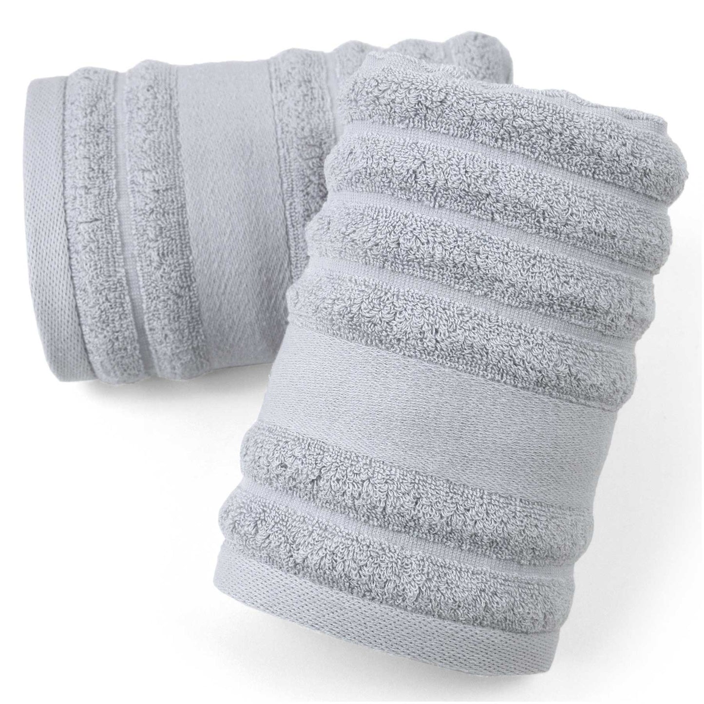 Jacquotha 2-Pack Hand Towels Ribbed – Kitchen & Bathroom Premium Cotton Towels 13” x 29”, Soft and Quick Drying 480 GSM