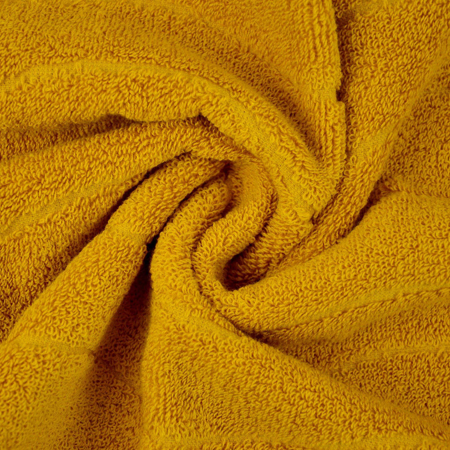 Jacquotha Wavy Striped Cotton Hand Towels, Set of 2, Dry Your Hand Instantly, 13x29 Inches, Mustard Kitchen Bathroom Towel