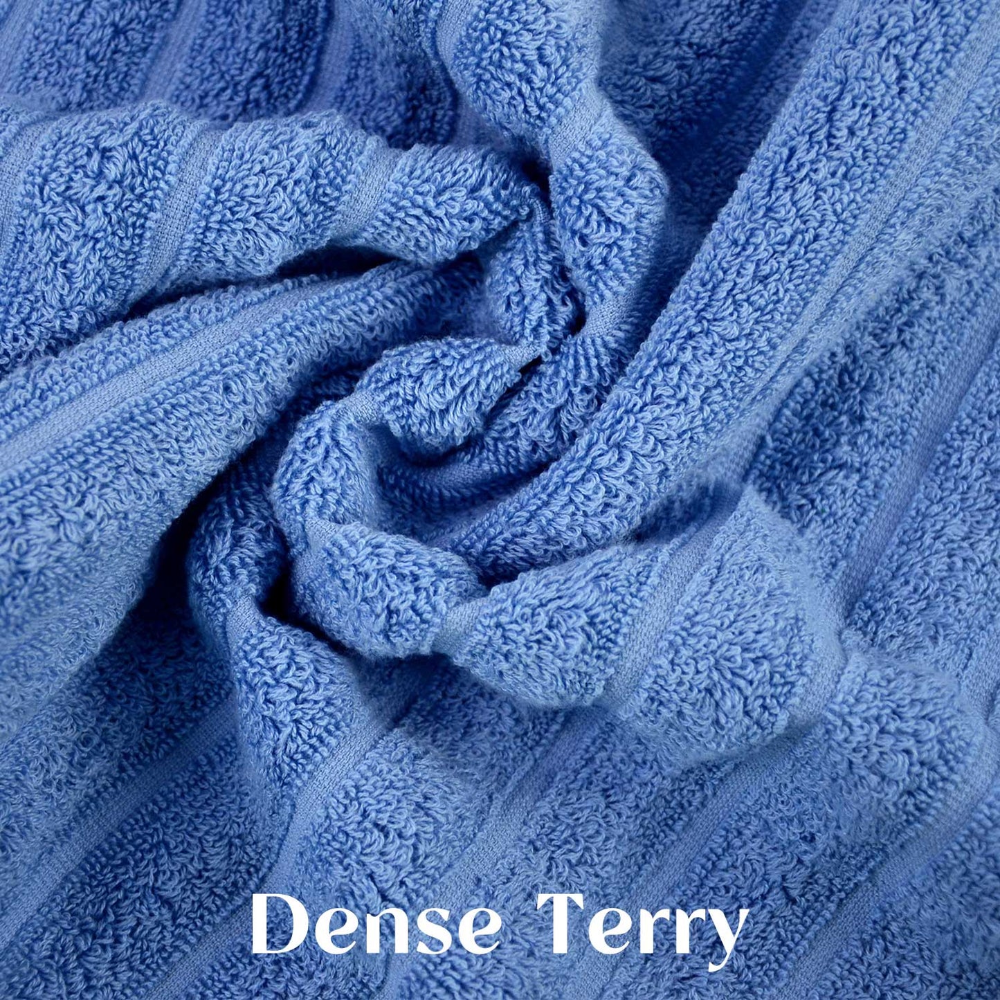 Jacquotha 2-Pack Hand Towels Ribbed – Kitchen & Bathroom Premium Cotton Towels 13” x 29”, Soft and Quick Drying 480 GSM