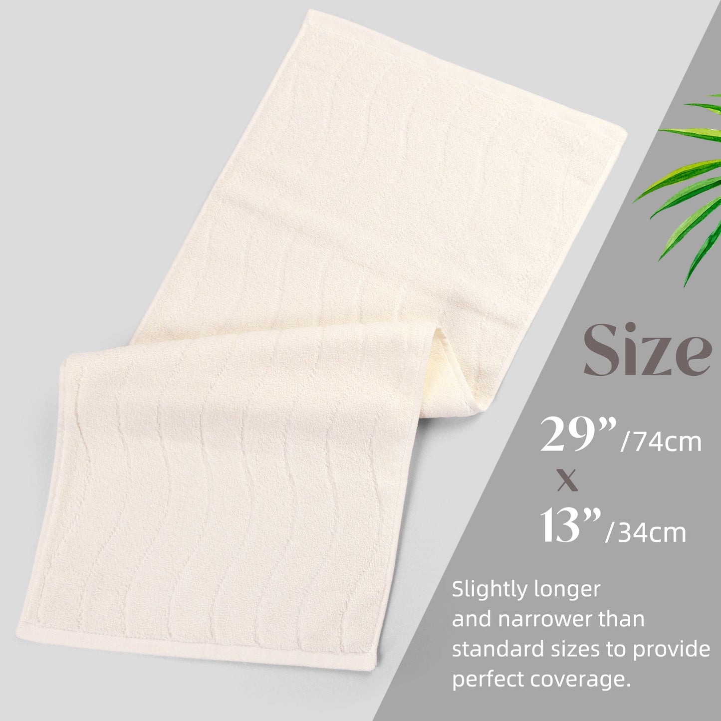 Jacquotha Wavy Striped Cotton Hand Towels, Set of 2, Dry Your Hand Instantly, 13x29 Inches, Mustard Kitchen Bathroom Towel