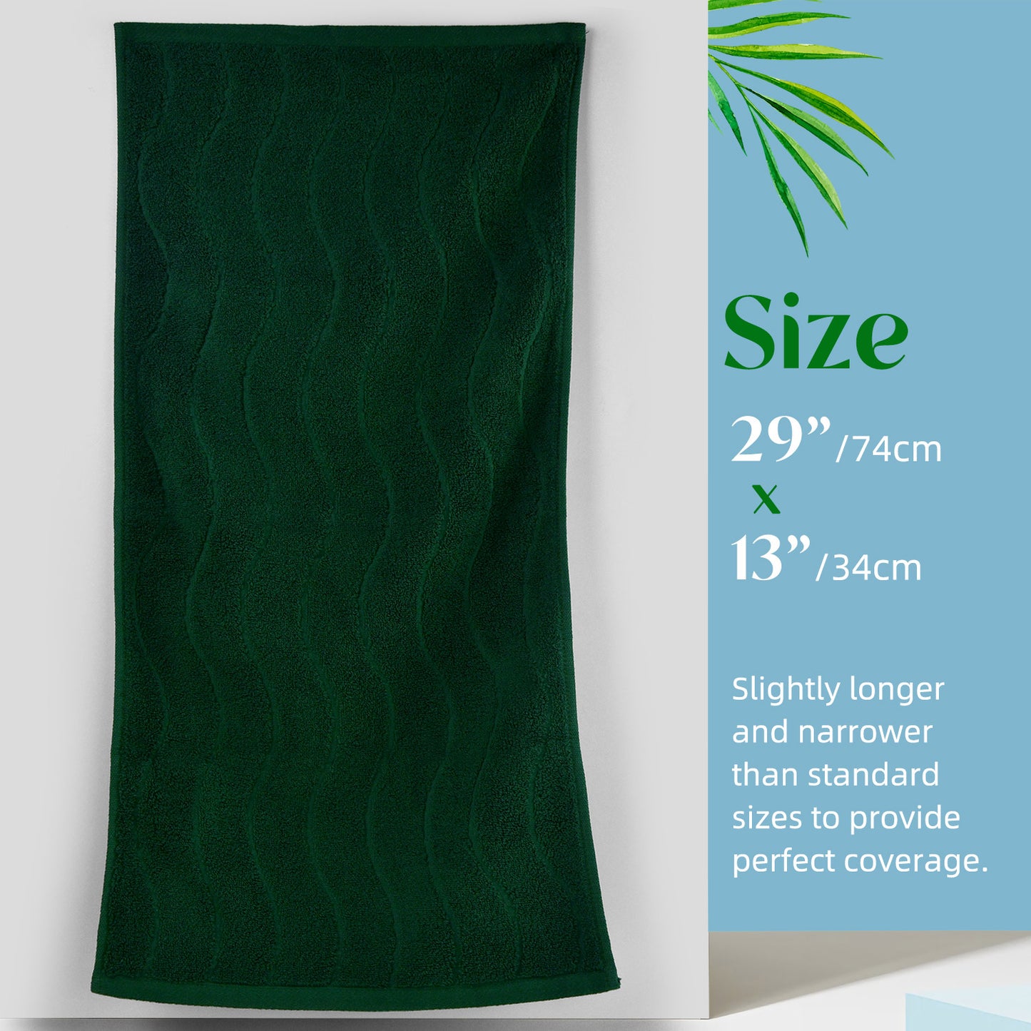 Jacquotha Wavy Striped Cotton Hand Towels, Set of 2, Dry Your Hand Instantly, 13x29 Inches, Mustard Kitchen Bathroom Towel