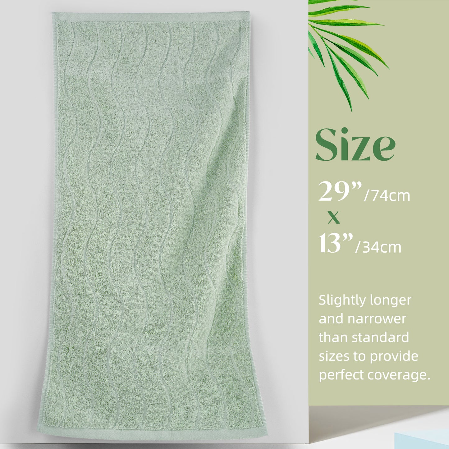 Jacquotha Wavy Striped Cotton Hand Towels, Set of 2, Dry Your Hand Instantly, 13x29 Inches, Mustard Kitchen Bathroom Towel