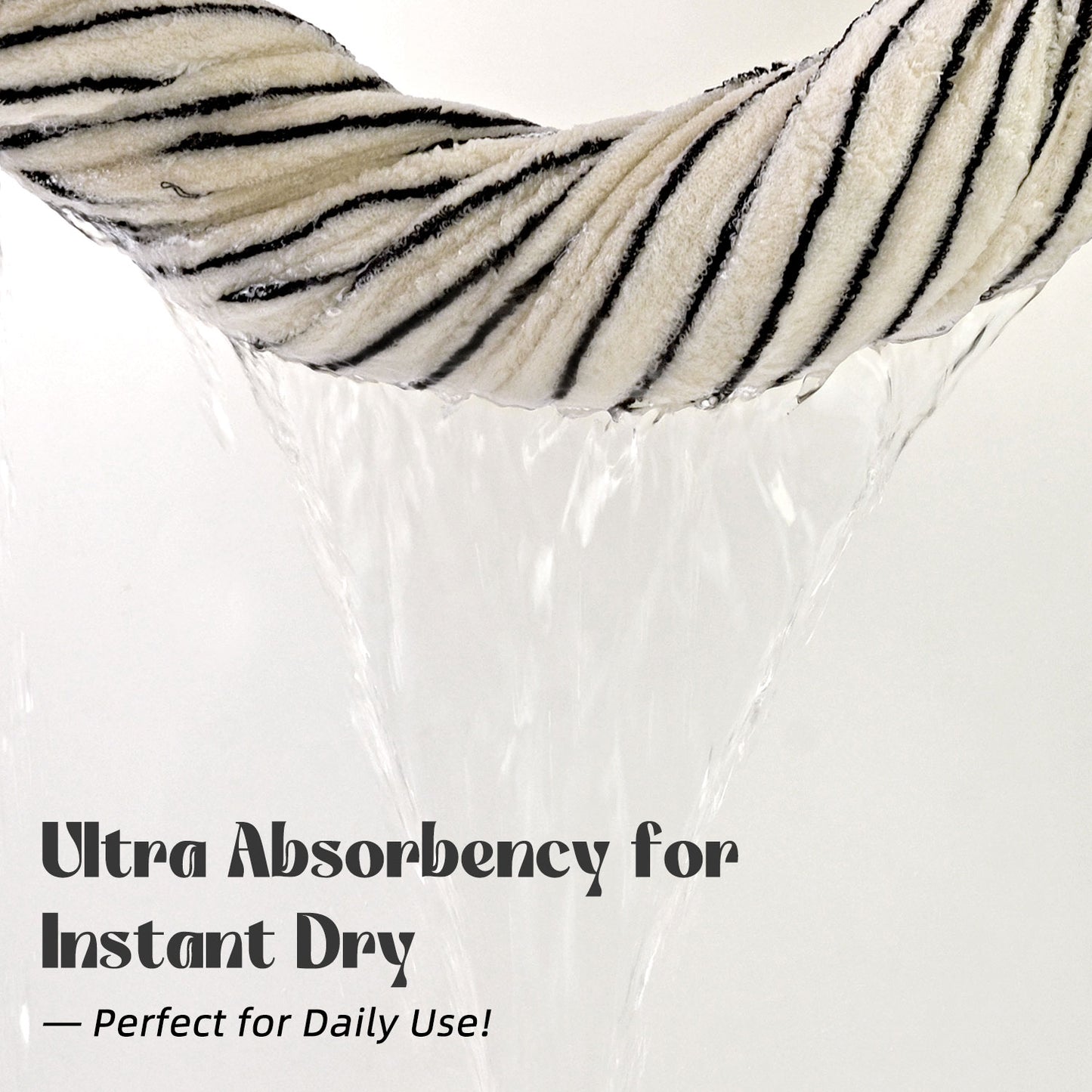 Jacquotha Luxury Striped Bath Towels Set of 2, Lighter & Quick Dry Towels Large 27.5 x 55 inches, Farmhouse for Bathroom, Shower, Christmas Decor